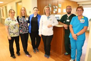 The Bothwell Infusion & Procedure Center team includesTonya Shoemaker, CNA; Cassie Kindle, RN; Rachel Gammill, CNA; Leslie Shapley, RN; Brandon Cornine, RN; and Tammy Jackson, director.