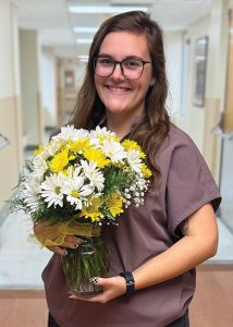 Kylie Musgrave, RN in Bothwell Hospital’s Progressive Care Unit, received the prestigious DAISY Award for Extraordinary Nurses in June