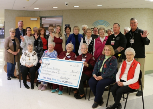 The Bothwell Auxiliary generously donated $20,000 to the K9 Security Project during its holiday tea in December.