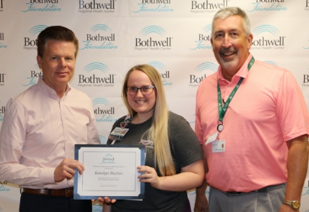 Katelyn Buxton, who works PRN in PCU while she is obtaining her LPN degree and Andrew Driskell, Medical Assistant at Bothwell Orthopedics & Sports Medicine received the Hickman Excellence Award.