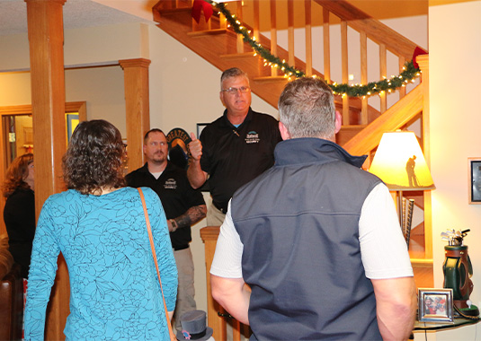 Bothwell Security Director Todd Nappe spoke to attendees at the Special Prospects committee's 1930's Social Club November mixer about the need for a K9 security officer.