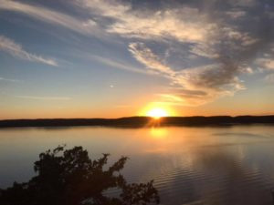 Sunset over the lake